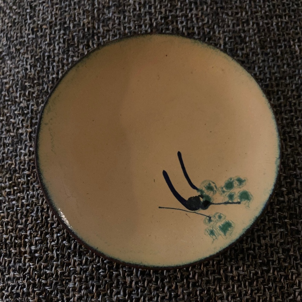 Mid-century copper enameled tray